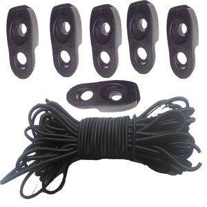 Accesorio para kayak, cuerda de nailon de 6 mm, color negro, con clips para cuerda, para uso en exteriores en canoas y kayaks - Product Image 5