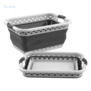 Panier de <span class=keywords><strong>rangement</strong></span> pliable multifonctionnel en plastique de 45 L, gain de place, panier à <span class=keywords><strong>linge</strong></span> pliable pour la maison - Product Image 4