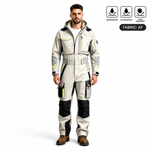 Overol de Trabajo para la Industria Petrolera y Química, con Capucha, Uniforme de Protección Industrial, Múltiples Bolsillos, Rodillas Reforzadas - Product Image 1
