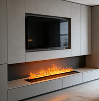 Cheminée électrique moderne à LED 128, effet de vapeur d'eau 3D, pour meuble TV intégré, utilisation intérieure