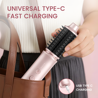 Brosse lissante chauffante PRITECH sans fil professionnelle, peigne chauffant rechargeable, outil de coiffage à air chaud