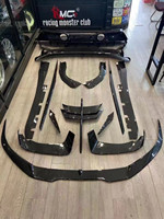 Nouveau kit carrosserie en fibre de carbone noire pour F8, renfort de pare-chocs, spoiler avant/arrière auto-adhésif 100%