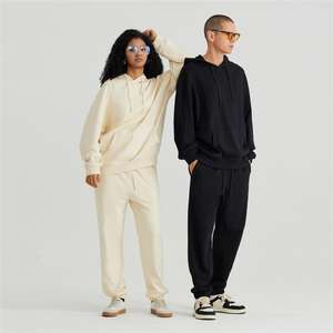 Sudadera con Capucha de Felpa, Logotipo Personalizado, Talla Grande, 100% Algodón, Tejido de Punto, Manga Corta, Transpirable, Ecológica, 330GSM - Product Image 2