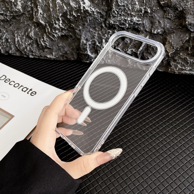 Clear Acrylic Guangzhou Wholesale Magnetic UV Printed Shockproof 360 Protection Phone Cases for 17 16 15 14 Plus for OEM/ODM