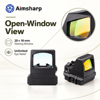 Lunette de visée à point rouge Aimsharp Optics SV04 20 mm, viseur réflexe réglable, viseur holographique LED pour la chasse et le tir, noir/tan