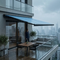 Tenda da Sole a Cassonetto Completo con Opzione Luce LED Integrata per Balcone, Patio e Villa