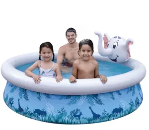 Avenli – mini piscine gonflable éléphant 3D, jardin intérieur, plage, piscine PVC pour enfants, 205cm x 47cm