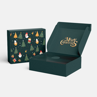 Mehrteilige Weihnachts-Schokoladen-Geschenkbox mit CMYK-Druck Lebensmittelechte Grüne Papier-Versandbox für die Feiertage