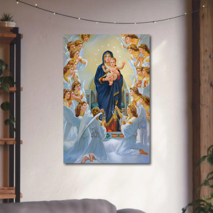 Vente en gros <span class=keywords><strong>de</strong></span> tableaux sur toile représentant la Vierge Marie avec Jésus-<span class=keywords><strong>Christ</strong></span> pour la décoration <span class=keywords><strong>de</strong></span> la maison - Product Image 2