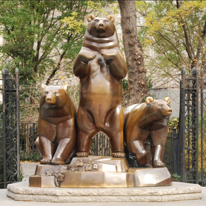 D & Z Zoo Linda escultura china hogar <span class=keywords><strong>triste</strong></span> solo un Metal decorativo jardín tamaño real estatuas <span class=keywords><strong>de</strong></span> oso <span class=keywords><strong>de</strong></span> bronce - Product Image 6