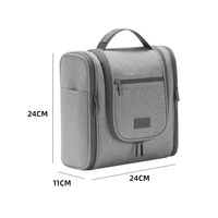 Sac de rangement multifonctionnel portable pour le voyage Toilette Fashionable Double-Opening Waterproof Thickened PC Hand-Held Hooks Zipper