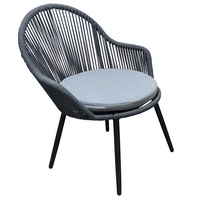 Petit balcon économiser de l'espace corde en aluminium étanche antirouille extérieur jardin patio bistro ensemble corde lune chaise