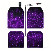 Neue Universelle RGB-Sternfaser-Autofußmatte LED-Ambientebeleuchtung APP-Fernbedienung 4 Stück USB Plug&Play Hohe Qualität