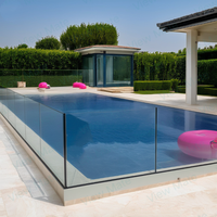 Système de balustrade en verre sans cadre en aluminium en forme de U pour balcon, escalier, terrasse, projets résidentiels et commerciaux