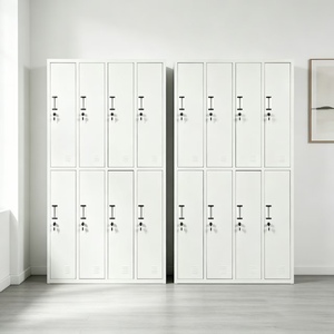 Meubles de <span class=keywords><strong>bureau</strong></span> modernes en acier, <span class=keywords><strong>casier</strong></span> métallique vertical à 8 portes, armoire de rangement pour personnel en acier, <span class=keywords><strong>casier</strong></span> de gym <span class=keywords><strong>suspendu</strong></span> écologique - Product Image 4