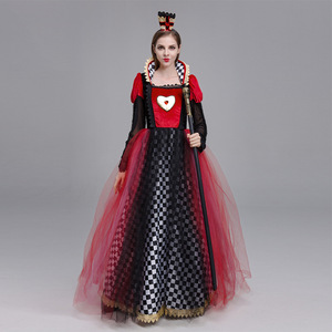 <span class=keywords><strong>Alice</strong></span>'s Adventures in Wonderland Cosplay <span class=keywords><strong>Red</strong></span> Queen Vestido negro Halloween Mujer - Product Image 3