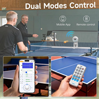 Máquina Lanza Pelotas de Tenis de Mesa Pusang para Entrenamiento en Casa, Control por Aplicación, Programación Libre, Arco Automático, Máquina Lanza Pelotas de Tenis de Mesa para Interiores