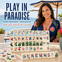 Tuiles de Mahjong Personnalisées - Ensemble Plage de Paradis - En Stock - Mahjong Tropical Hawaïen Américain - Jeu de Société - Cadeau - Fournisseur OEM ODM