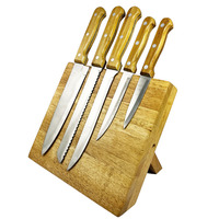Ensemble de couteaux de cuisine de haute qualité en acier inoxydable 6 pièces