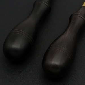 Trimmer <span class=keywords><strong>per</strong></span> Bordi in Pelle, Curvo, Pressato, Stirato e Marcato, Manico in Ebano, Lucidato, Strumento <span class=keywords><strong>per</strong></span> Arte del Cuoio Fai-da-Te - Product Image 4