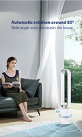 Ventilateur purificateur numérique sans pales CE Cets TP-12 3-en-1 avec désinfection plasma H11, 102 cm, 45 W, sur pied, pour usage hôtelier et domestique