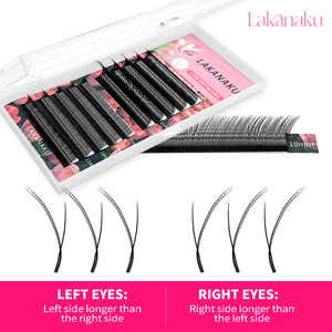 LAKANAKU volpe occhi a forma di YY ciglia estensione 0.07mm YY ciglia ciglia e brasiliano Volume morbido visone YY ciglia Y Cilios - Product Image 2