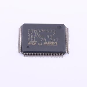 MCU STM32F ARM Cortex M3 RISC de 32 bits, 256 KB de memoria Flash, 2.5V/3.3V, 100 pines, LQFP en bandeja - Bandejas STM32F107VCT6 - Product Image 1