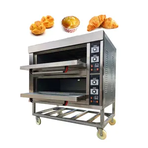 Batu 1 Lapisan 3 Dek 12 Nampan 2 Dek 6 Baki Elektrik Bertenaga Gas Kue Pretzel Roti Biskuit Harga Oven