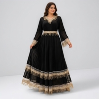 Prix de Gros Direct Usine – Nouvelle Robe Plissée Élégante Grande Taille pour Femme, Coupe Trapèze, avec Dentelle Superposée et Taille Haute – Collection Automne 2026
