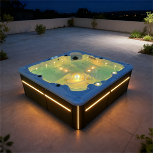 Bain à remous <span class=keywords><strong>extérieur</strong></span> avec technologie de chauffage rapide, spa 5 places pour climat froid, jardin et détente hivernale en plein air - Product Image 6