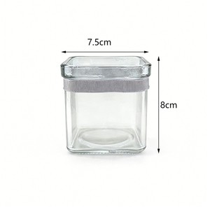 Vase en verre décoratif, mini pot carré <span class=keywords><strong>pour</strong></span> boutique de cadeaux, présentoir de vente au détail, café, hôtel, espace commercial, fournisseur en gros, design personnalisé - Product Image 2