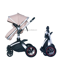 ODM Poussette pliable en aluminium pour bébé 3 en 1 avec dossier réglable Poussette haute pour enfant en bas âge