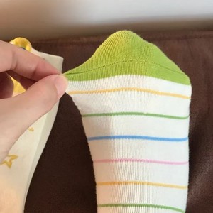 Crew <b>Socks</b> Women Striped Cartoon Letter Breathable Sweat-Absorbing <b>Polyester</b> Spring Summer Youth Fashion - Product Image 2
