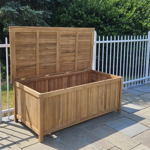 Boîte de rangement extérieure <span class=keywords><strong>en</strong></span> <span class=keywords><strong>bois</strong></span> d'acacia résistante aux intempéries avec couvercle <span class=keywords><strong>Coffre</strong></span> de rangement Boîte de terrasse extérieure portable <span class=keywords><strong>en</strong></span> <span class=keywords><strong>bois</strong></span> pour patio jardin <span class=keywords><strong>piscine</strong></span> cour - Product Image 1