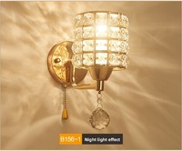 Lumière murale LED minimaliste à capteur, cristal blanc chaud 2700K, dimmable, étanche, pour escalier, couloir, livraison directe d'usine