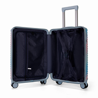 Valise à roulettes en PP, grande capacité, valise de voyage élégante avec une palette de couleurs discrète, fermeture éclair anti-explosion