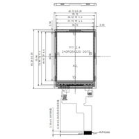 Écran LCD TFT IPS 2,4 pouces QVGA 240x320 avec écran tactile résistif