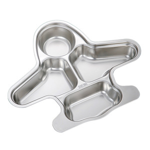 Plato Compartimentado Infantil <span class=keywords><strong>de</strong></span> Acero Inoxidable 304 - Apto para Lavavajillas y Ecológico - Product Image 1