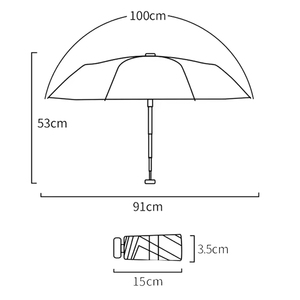 <span class=keywords><strong>Parapluie</strong></span> pliant mini léger de voyage à 6 baleines avec étui à sangle, protection UV portable, mini <span class=keywords><strong>parapluie</strong></span> pour femme - Product Image 6