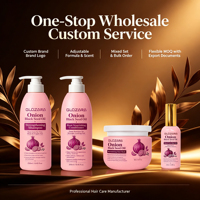 Shampo Penguat Rambut Bawang Hitam & Minyak Habbatussauda untuk Rambut Tipis & Lemah, Grosir Label Pribadi OEM dalam Jumlah Besar