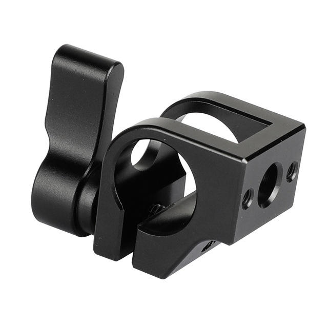 Essential Single Hole Tube Clamp for SLR Camera Cage 15mm Universal with Black Knob for Tripod Use Camera Accessories