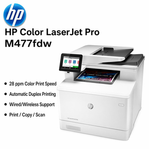 Impresora Láser a <span class=keywords><strong>Color</strong></span> HP <span class=keywords><strong>LaserJet</strong></span> M477fdw/fnw, Impresora Reacondicionada, A4, Dúplex Automático, Inalámbrica, Wi-Fi, Impresora Láser para Negocios y Oficina - Product Image 3