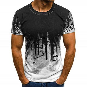 Hombre manga corta liso camisa <span class=keywords><strong>de</strong></span> Polo <span class=keywords><strong>de</strong></span> impresión T camisa Top <span class=keywords><strong>de</strong></span> algodón Casual colorido impreso Top - Product Image 2