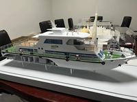 Maquette de navire maritime sur mesure pour vitrine de hall d'entreprise