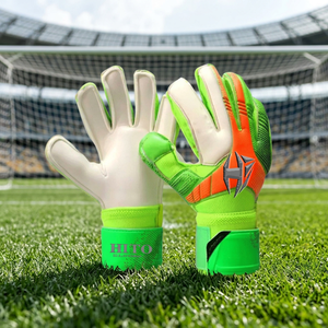 Nouveaux gants de gardien de but professionnels, impression par sublimation sur le dos, contact en latex sur la paume avant, sangle amovible, logo personnalisé, taille - Product Image 3