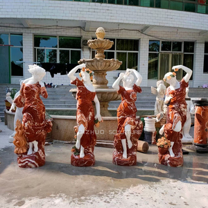 Decorazione da giardino a grandezza naturale <span class=keywords><strong>antico</strong></span> famoso marmo pietra dea <span class=keywords><strong>angolo</strong></span> scultura a quattro stagioni statua - Product Image 2