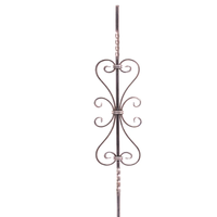 Balustrade en fer forgé moderne pour fenêtre et balcon, certifiée ISO9001, forgée à la main, vente en gros