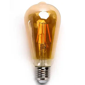 Bombilla LED de filamento ST64 E27 4W Mbar, ahorro de energía, luz cálida, ideal para decoración y ambientes acogedores. - Product Image 1