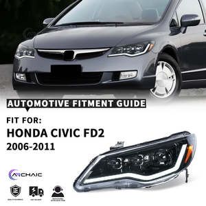 ไฟหน้าแบบโบราณสำหรับฮอนด้าซีวิคซีดาน FD1 FD2 FD3ประเภท R CIIMO Acura csx 8th Gen 2005-2012อุปกรณ์เสริมไฟหน้า LED - Product Image 2