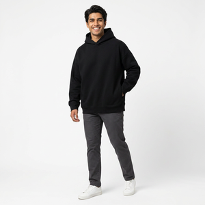Sweat-shirts à capuche pour hommes sur mesure à épaules tombantes Poids lourd Haute qualité Sweat-shirt décontracté pour hommes Surdimensionné 100% coton Pull à capuche - Product Image 1